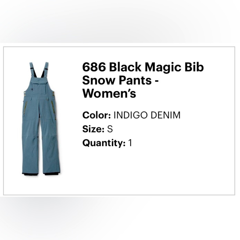 REI black magic bib snow pants women’s